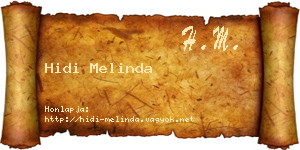 Hidi Melinda névjegykártya