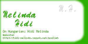 melinda hidi business card